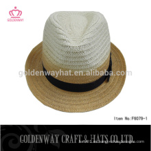 Sombreros de paja de verano fedora para mujer